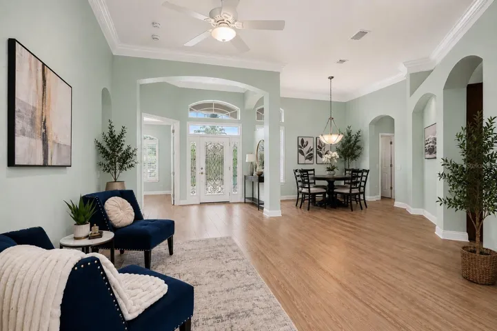 Foyer and dining room
