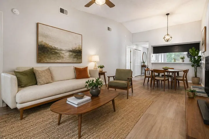 Virtually Stage Living Area and Dining Area