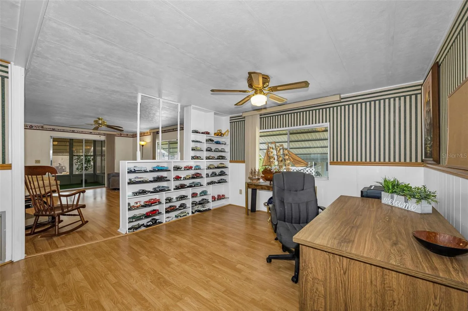 Office and living room