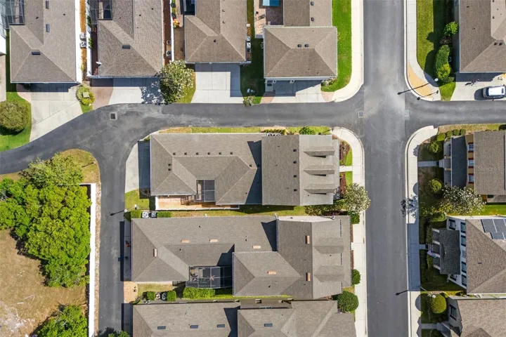 Aerial view of the home.
