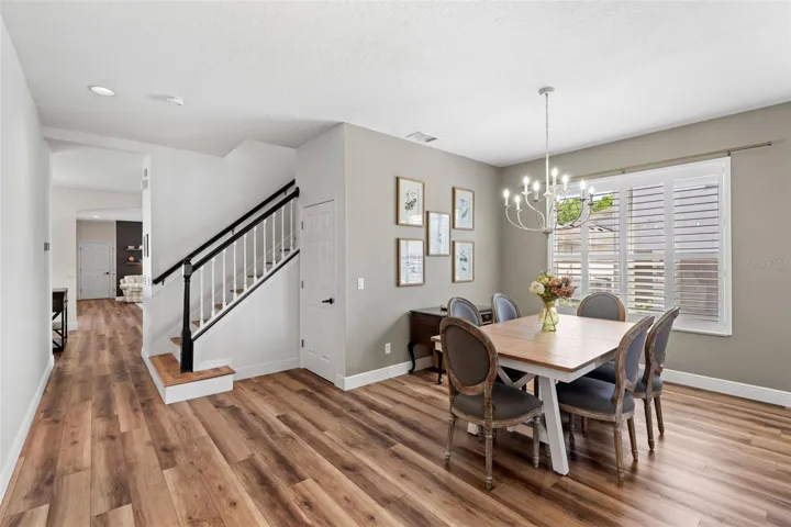 A defined Dining Room offers both elegance and function.