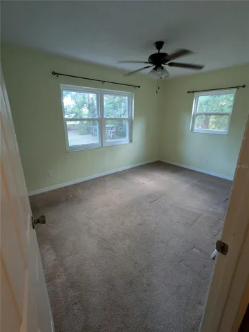 2nd bedroom overlooks the back yard.
