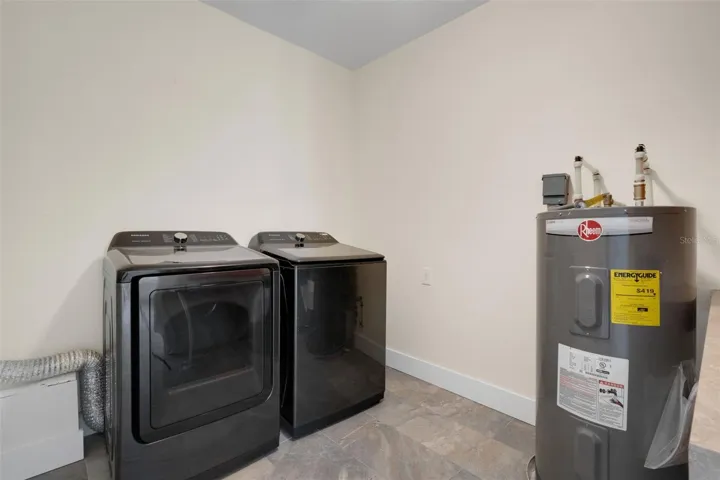 There is even a dedicated laundry room with high efficiency washer & dryer