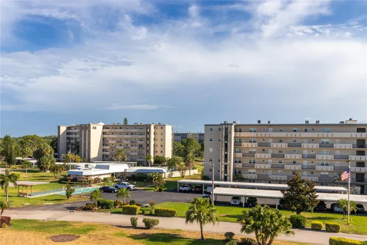View from front door of clubhouse