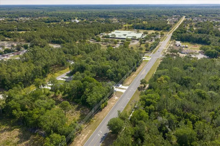 View of subject property and surrounding area facing east northeast