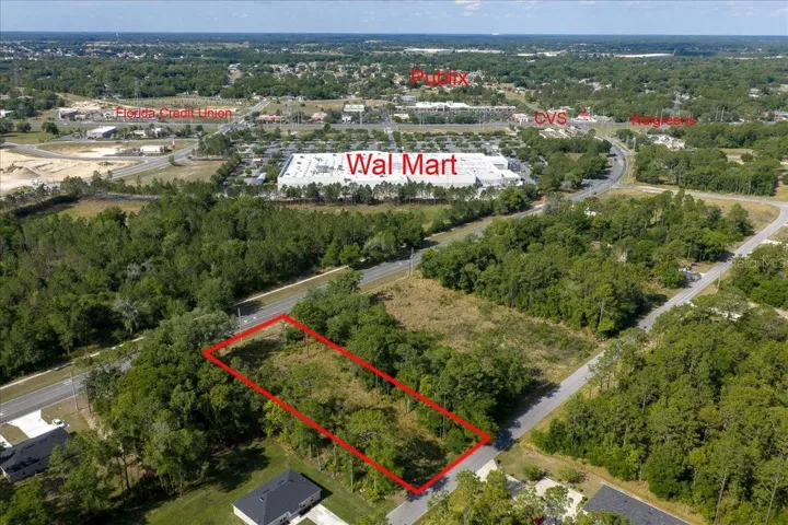 View of subject property and surrounding area facing southwest