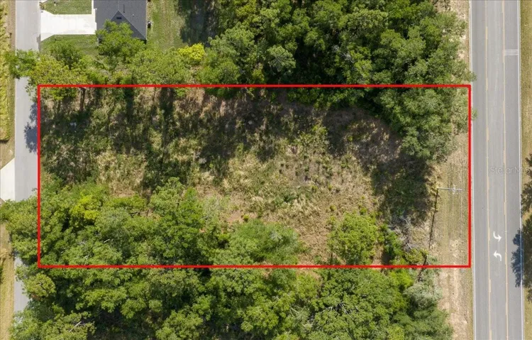 View of subject property and approximate boundary