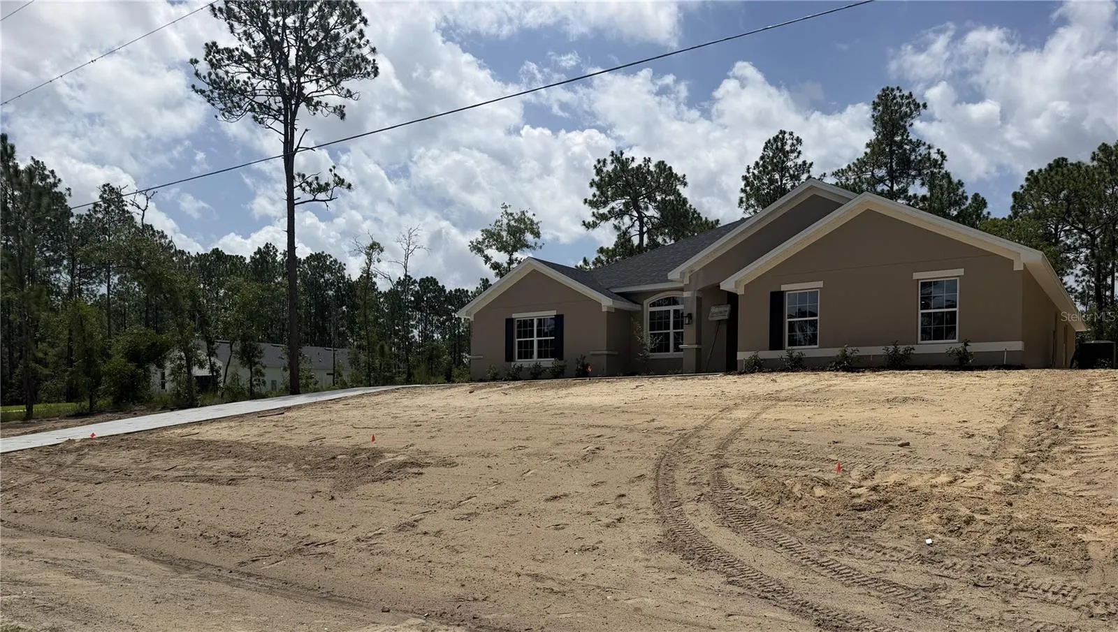 Actual home under construction.