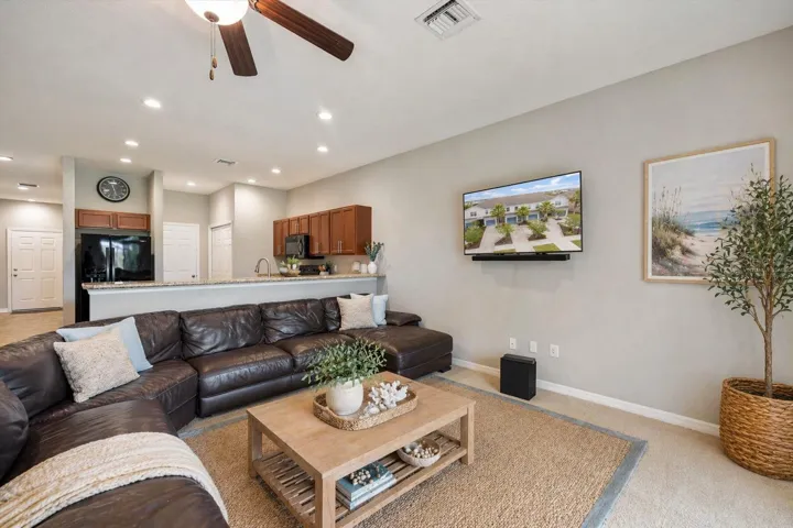 Virtually staged living room