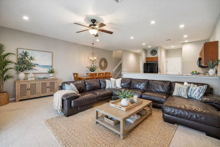 Virtually staged living room