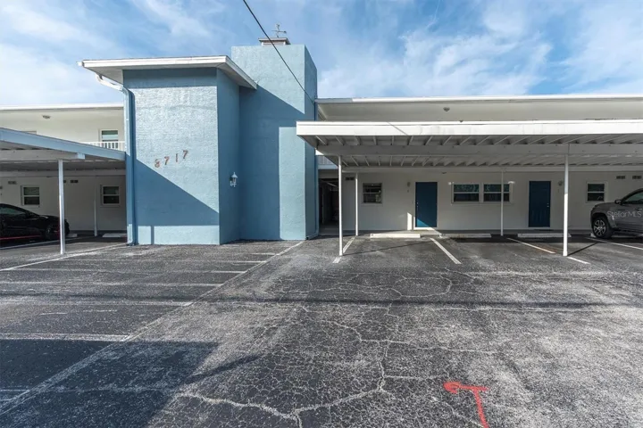 front of building