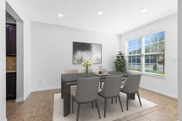 Virtually Staged Image.Formal Dining.
