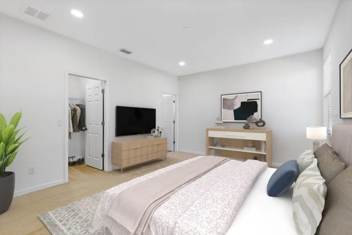 Virtually Staged Image. Bedroom #3 w/ full bath.