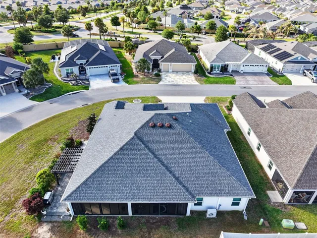Aerial Rear and Side Elevation with Large Corner Lot