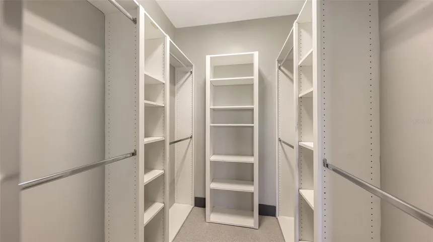 Walk-in closet.