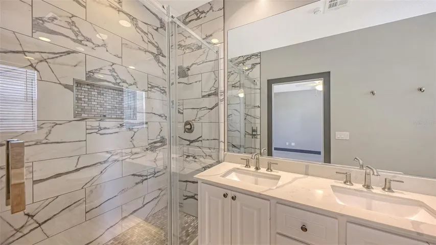 Newly renovated second-floor main bathroom.