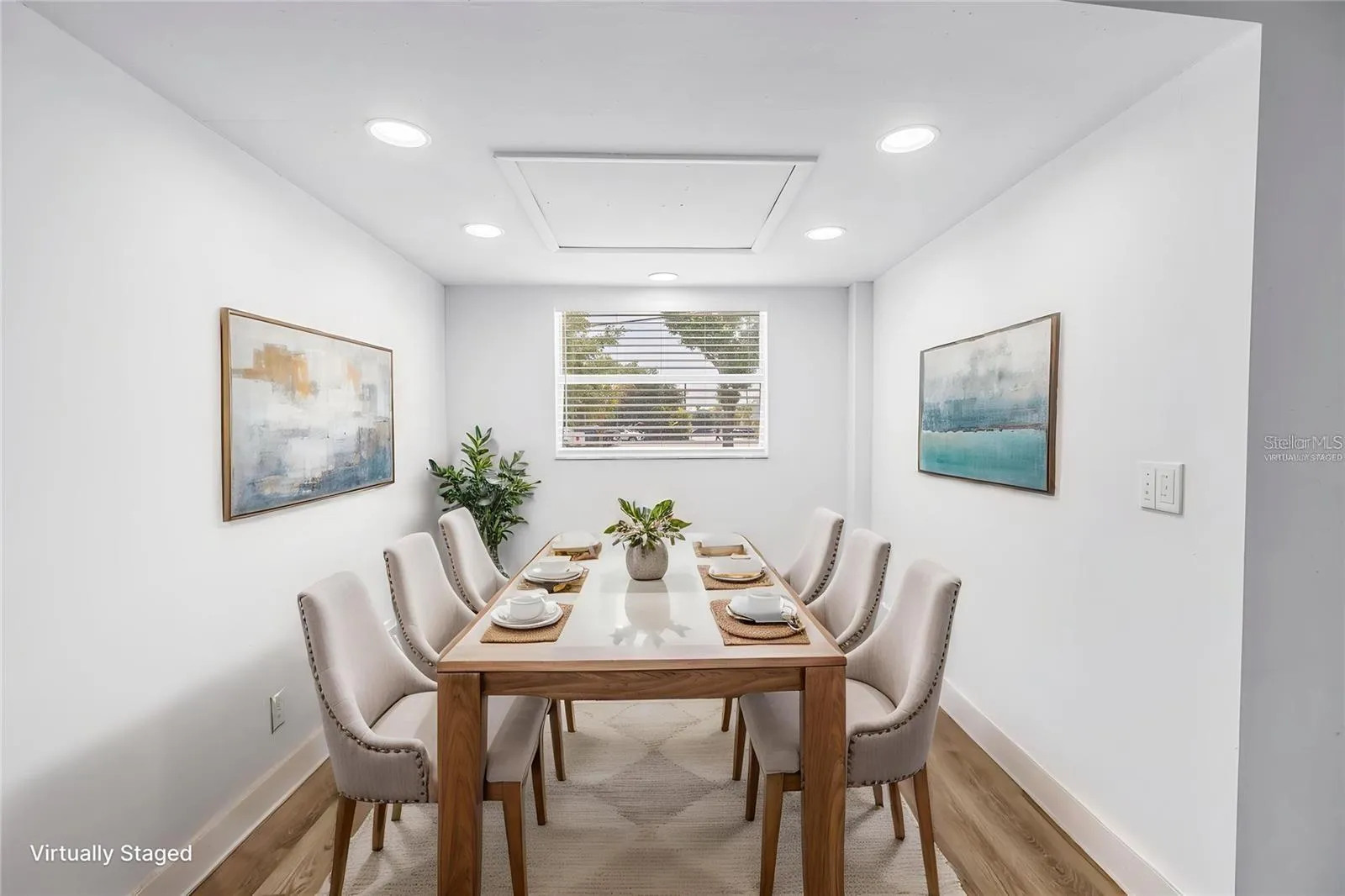 Virtually staged main house dining room
