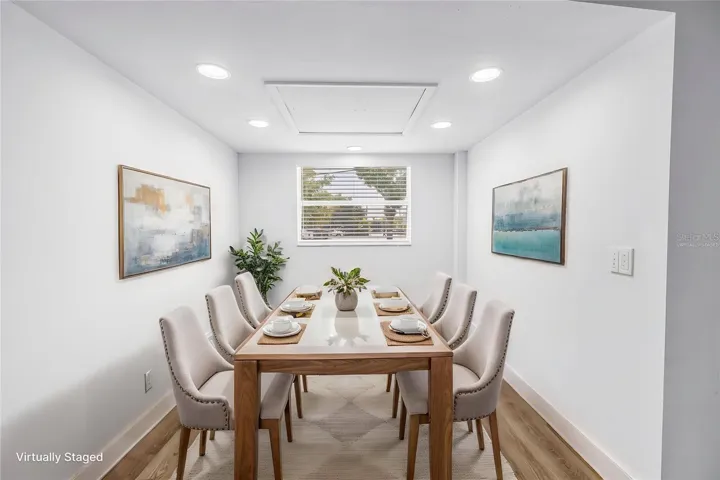 Virtually staged main house dining room