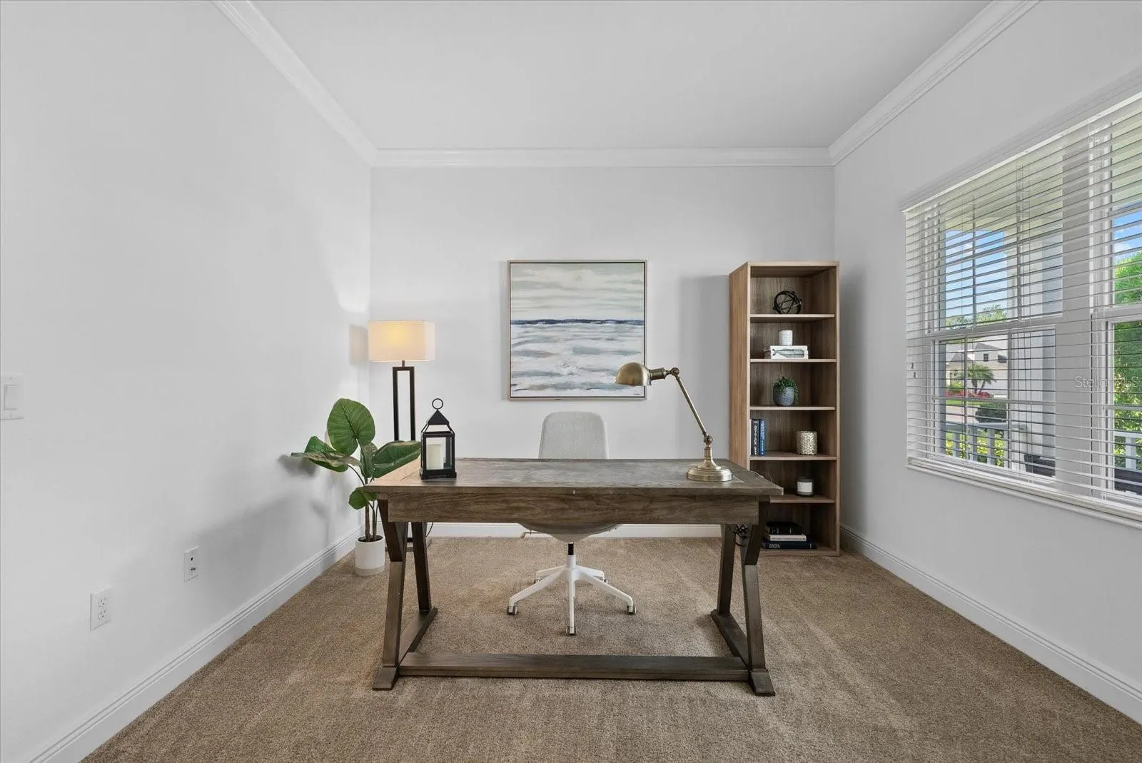 Den/office with french doors