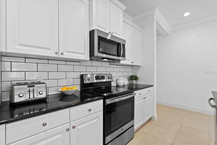 Subway tile backsplash
