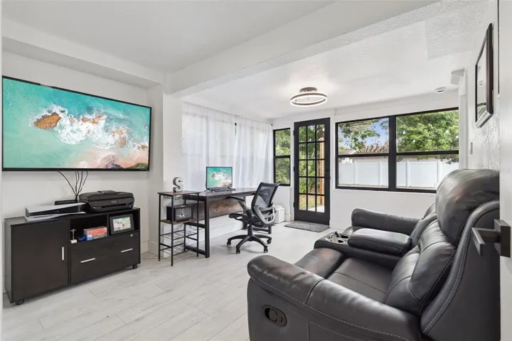 Bedroom 1 currently utilized as a home office