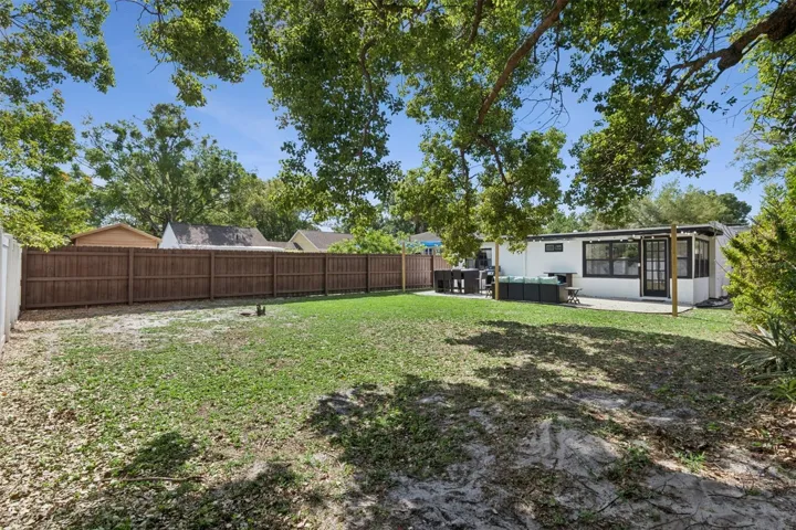 Fenced yard
