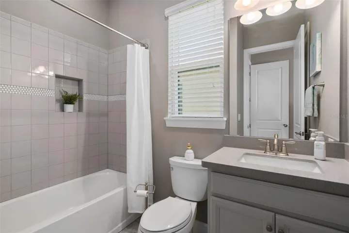 Bedroom 2 En-Suite is convenient for Guests.