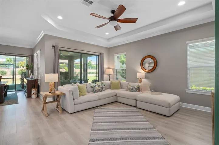 Spacious Great Room with a View of the Lanai