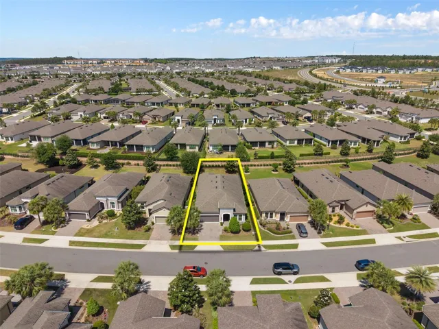 Drone view showing the approximate property boundaries