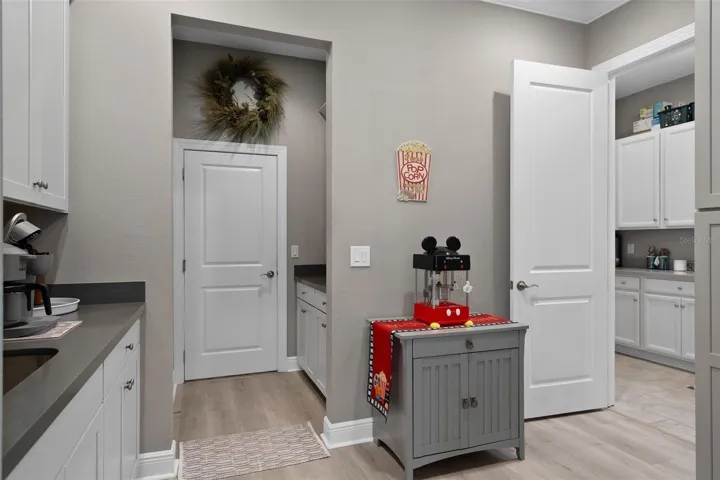 Butler's Pantry. Take a peek through the door into the Laundry Room and Look at all of those Cabinets.