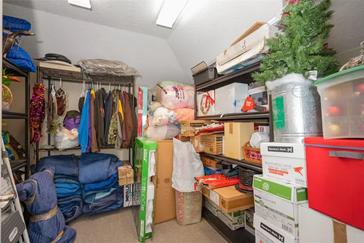 This Heated and Cooled Storage is located above the Garage