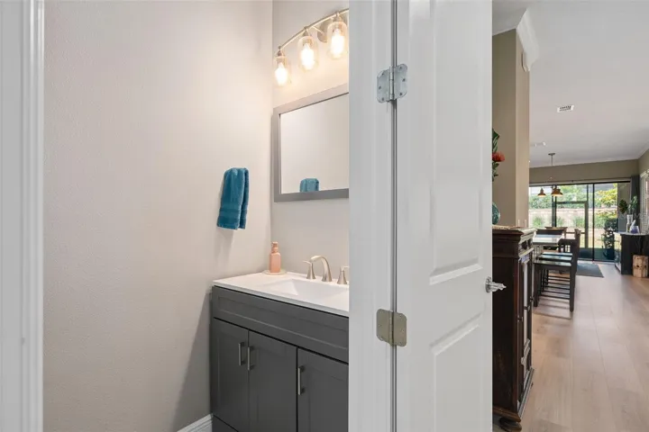 The Powder Room is off the Foyer