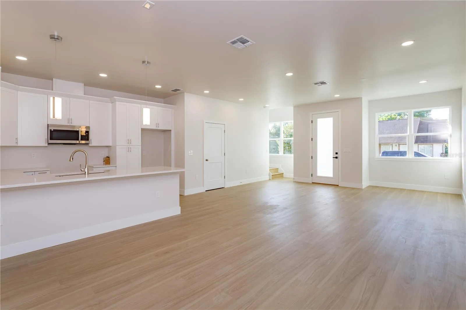 Dining, Kitchen And Living Room