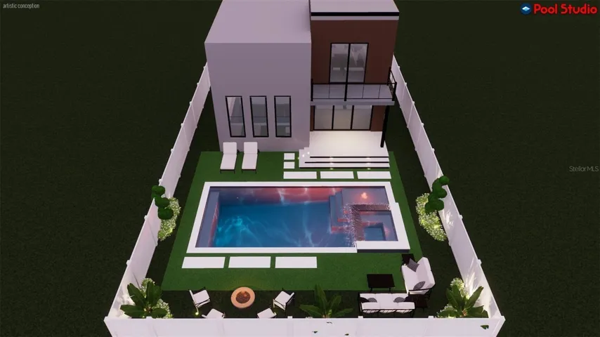 rendering with proposed pool