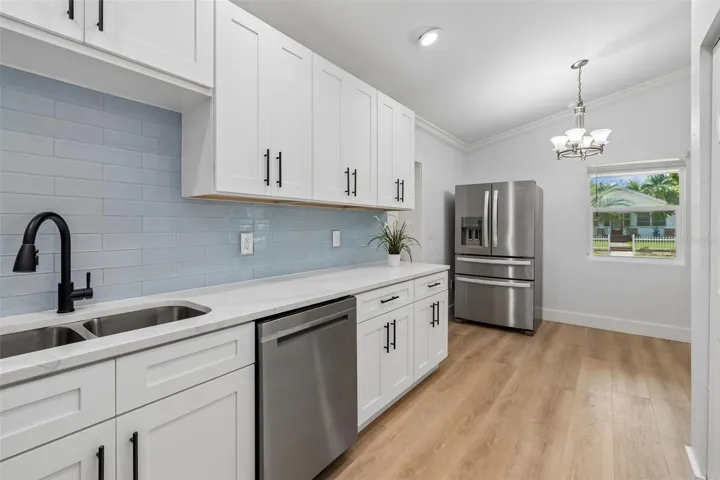 Kitchen with quartz countertops