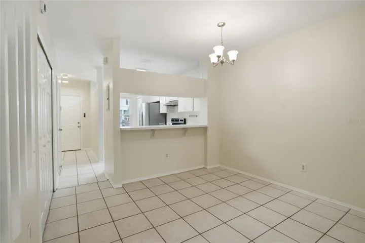 Dining room into kitchen