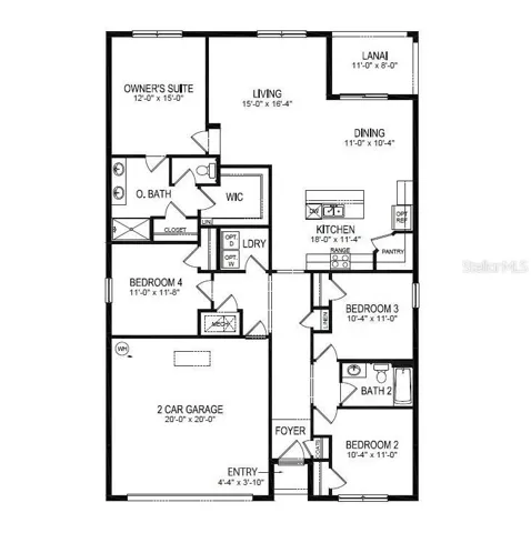layout is with garage on right.