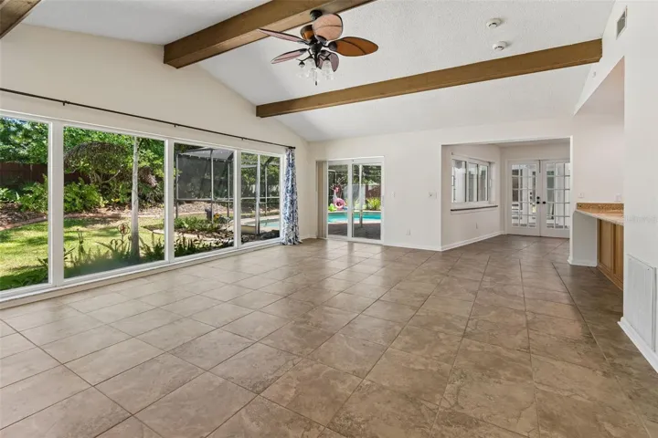 Beautiful natural light and a nice view of the backyard