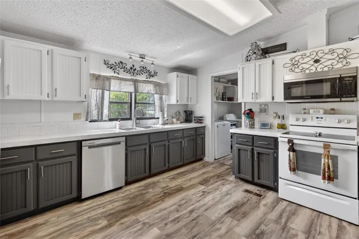 Ample cabinets and counterspace!