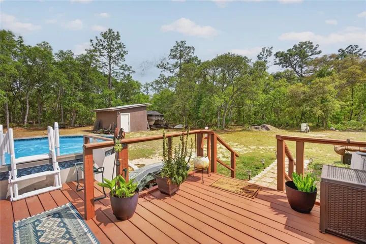 Deck leading to the sparkling pool!