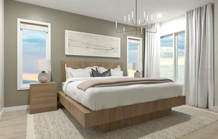 Primary Bedroom- Virtually Rendered