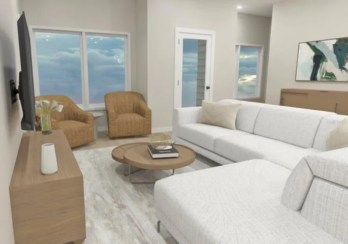 Living Room- Virtually Rendered