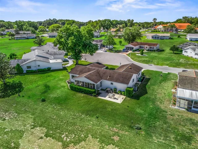 Rear ariel view of the home