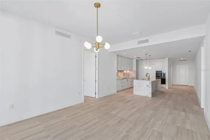 Open living/kitchen space