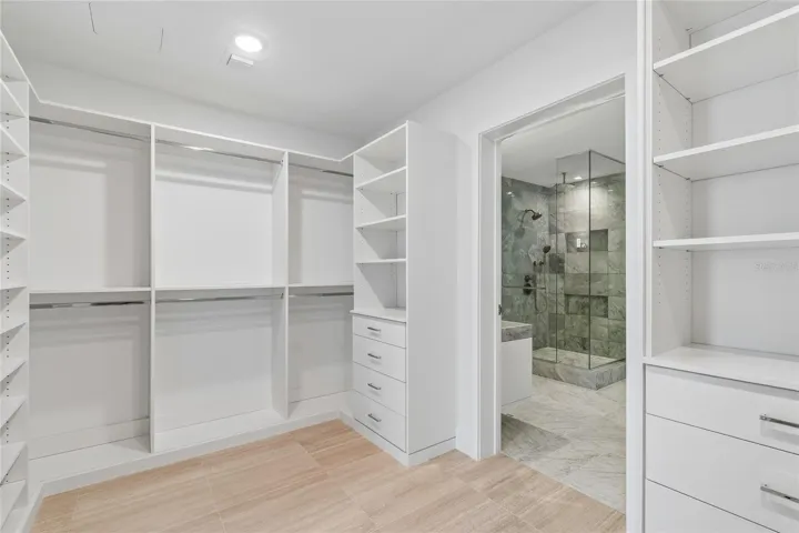 Primary walk-in built-in closet