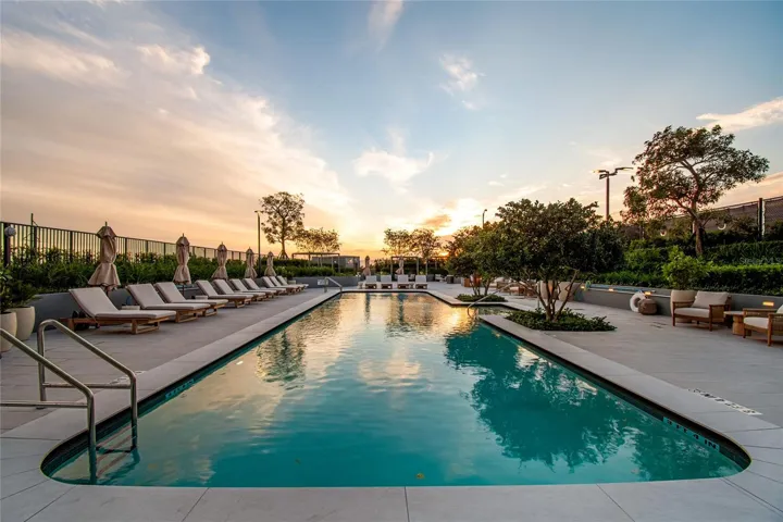 Sunset at the pool