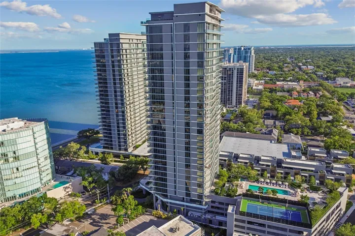 Rear facade aerial shot