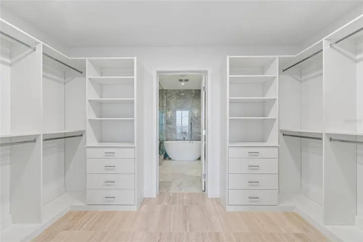 Primary walk-in built-in closet