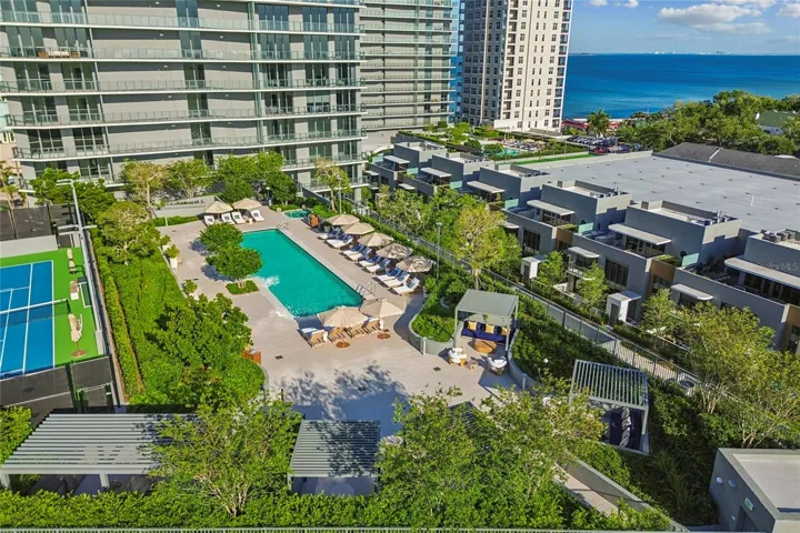 Rear facade aerial shot