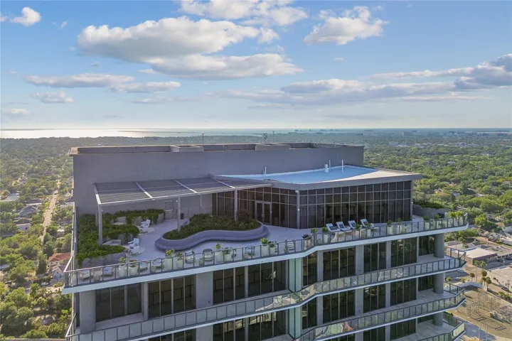 Rooftop aerial angle